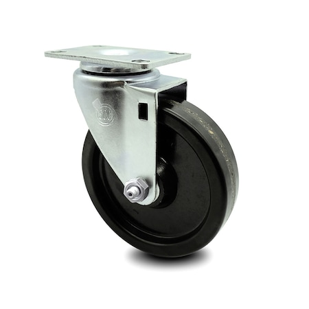 Service Caster 5 Inch Phenolic Wheel Swivel Top Plate Caster SCC-20S514-PHR